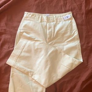 Gap High Rise Wide-Leg Crop Pants - white, w tags